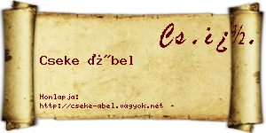 Cseke Ábel névjegykártya