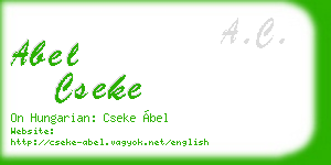 abel cseke business card