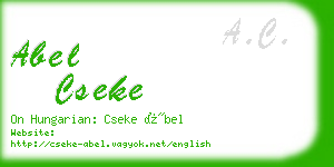abel cseke business card